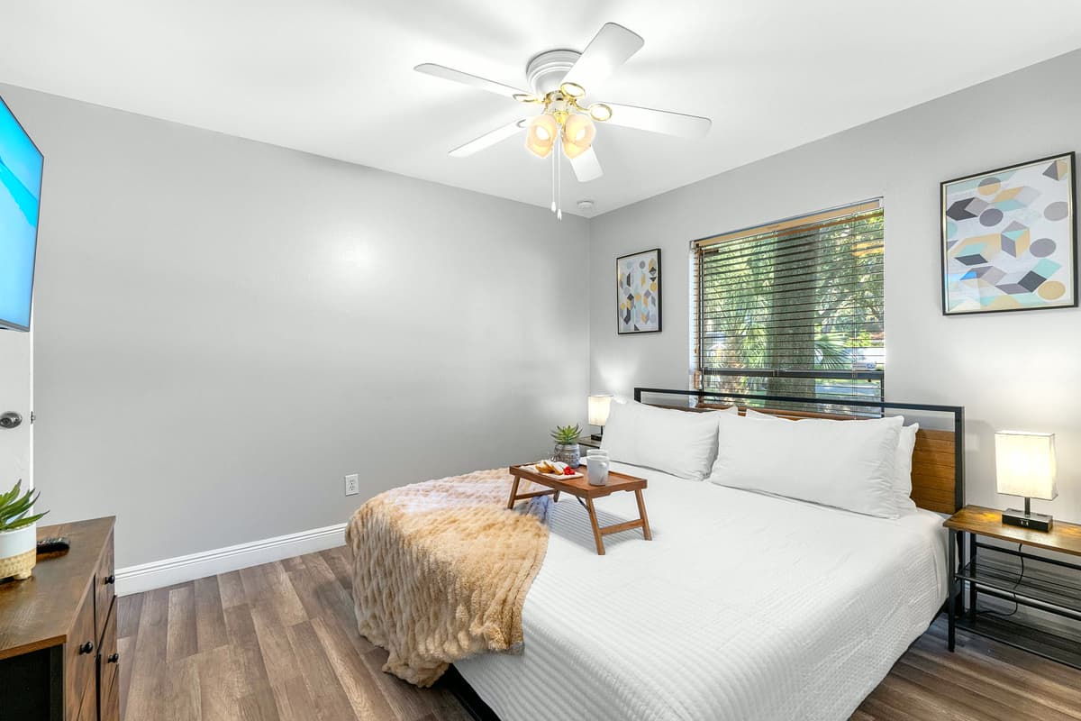Enjoy a restful night’s sleep surrounded by clean design and calming colors.