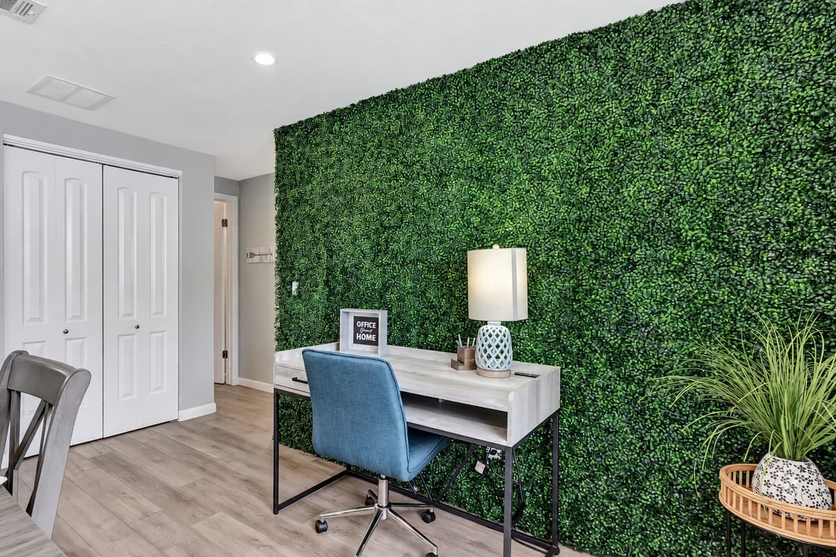 Within the recreational and dining area, you'll find a dedicated study or work table, provided for your convenience.