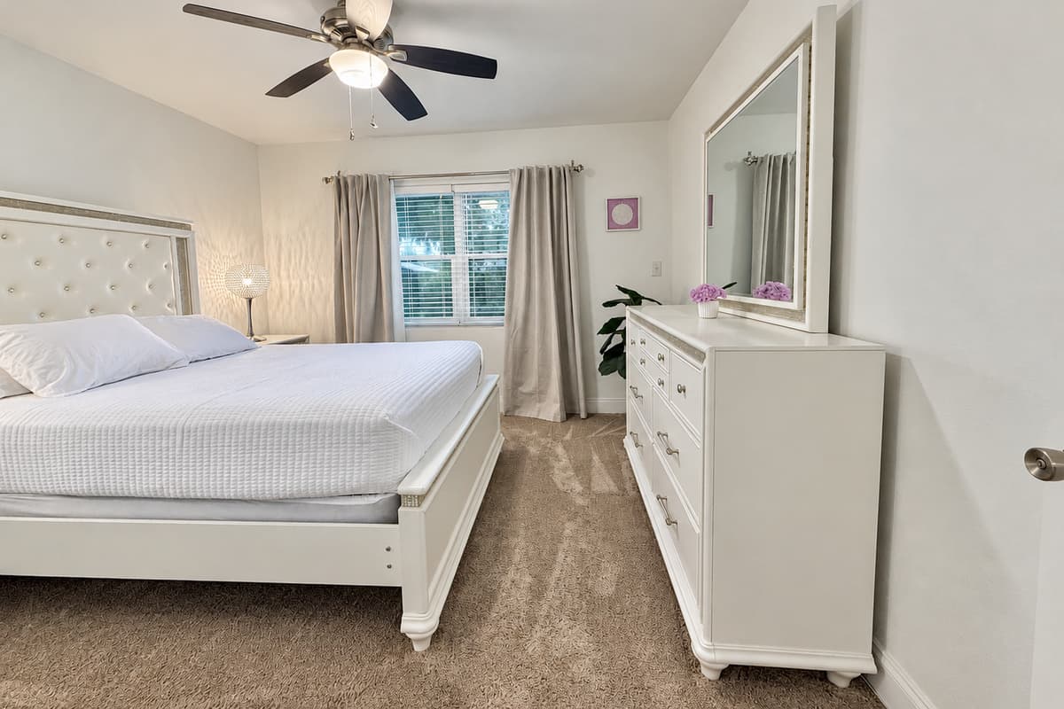 Tastefully styled with contemporary furnishings, this tranquil space invites you to relax and recharge in total comfort.