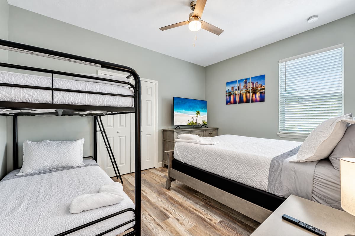 Soft lighting casts a warm glow over the room, creating an ambiance of serenity and tranquility that envelops you from the moment you enter.