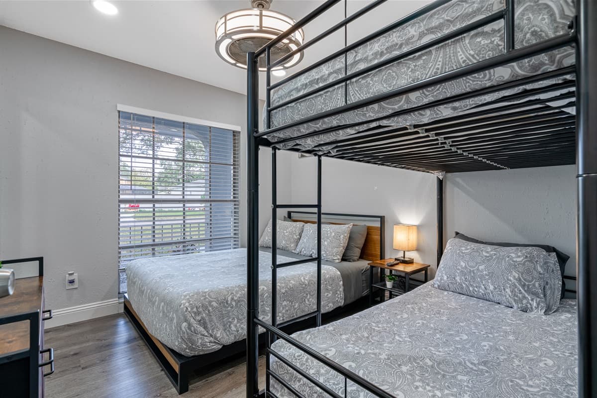 This bedroom is perfect for a small family or a group of friends who wants to hang out and sleep in one room. It is very spacious and has a very nice view. If you are interested to book this house, Send us a message now!