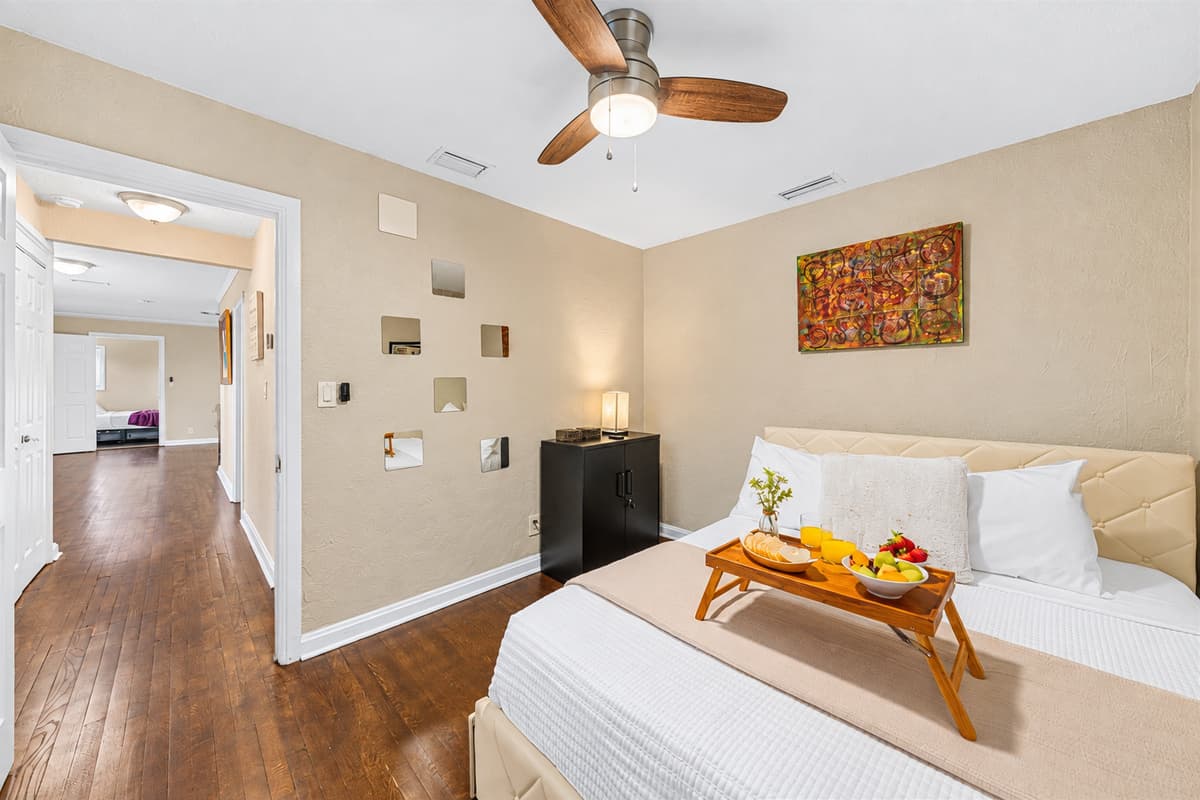 Bedroom with open layout and easy access to living areas—perfect for convenience and comfort.