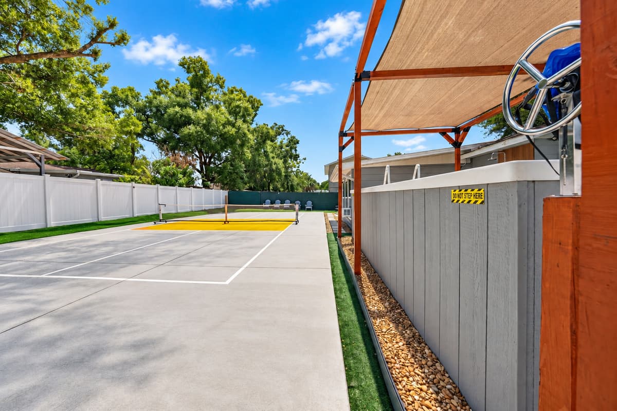 Enjoy unlimited access to a full-size private pickleball court—day or night.