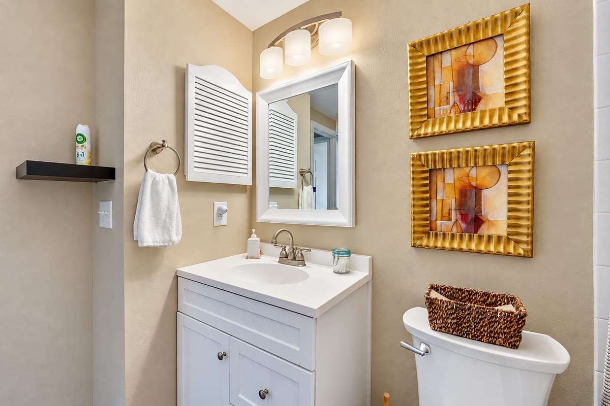 With its contemporary design and premium amenities, this bathroom invites you to pamper yourself and unwind in style.