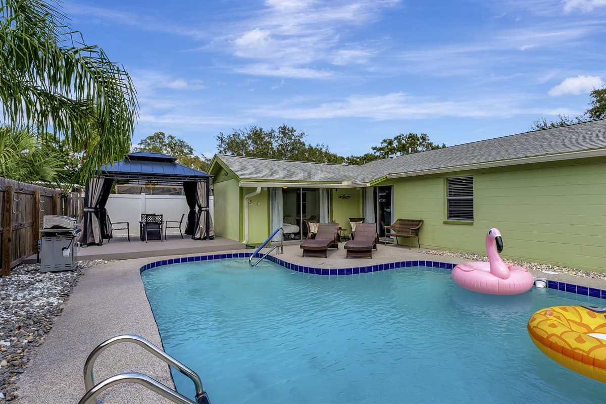 Comfort and luxury define every corner of this outdoor oasis.