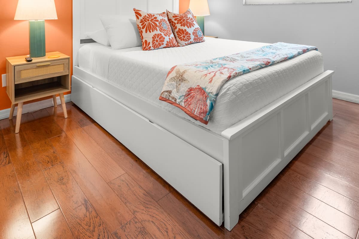 Bedroom details at Flamingo Palms.