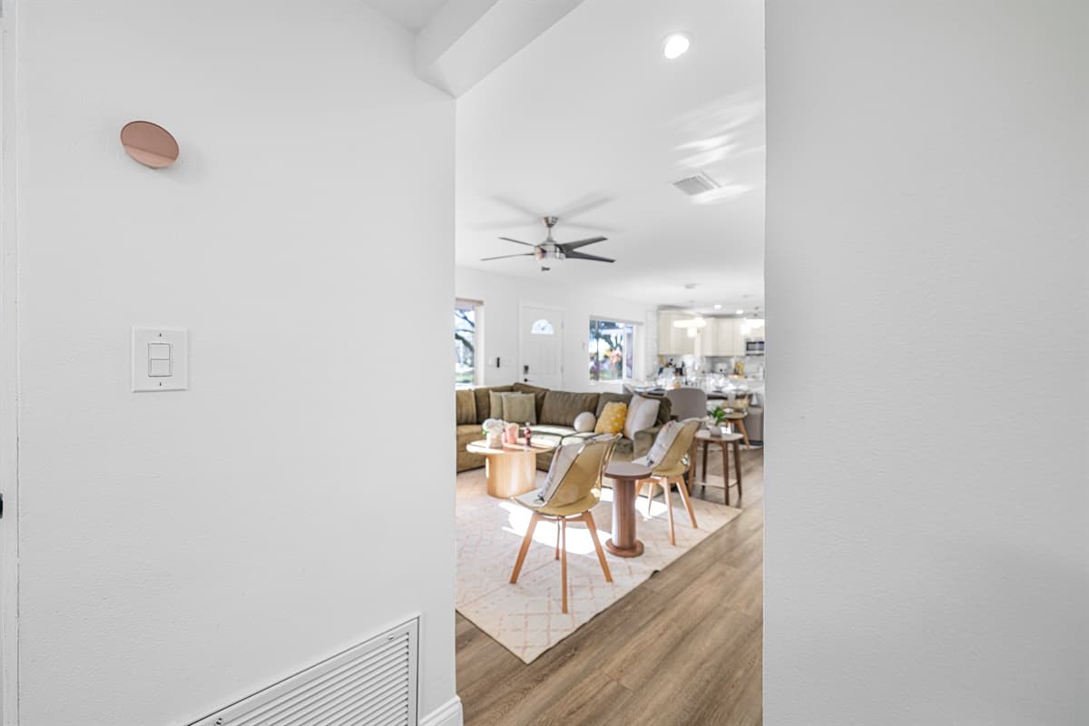 This dining area offers a refined yet cozy atmosphere, ideal for shared meals and special occasions.