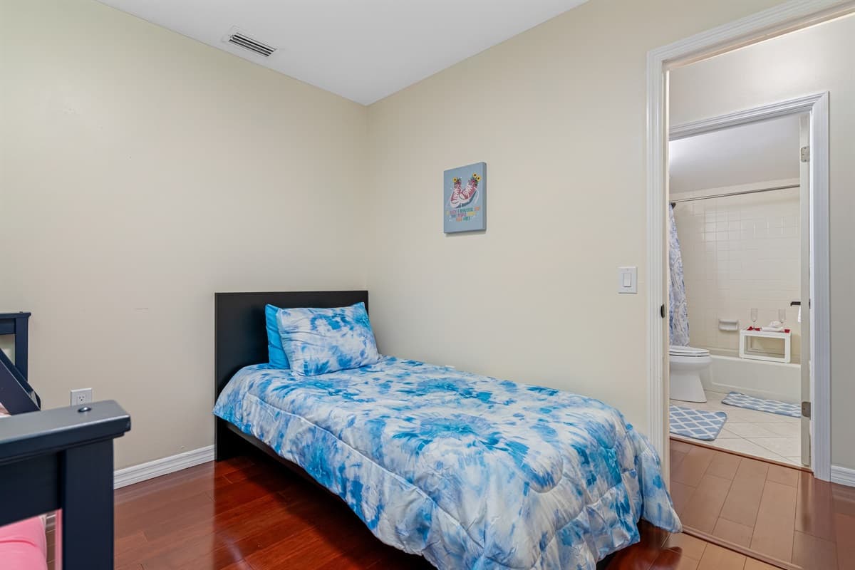 The room is beautifully decorated with soft, warm colors that create a peaceful and inviting atmosphere.