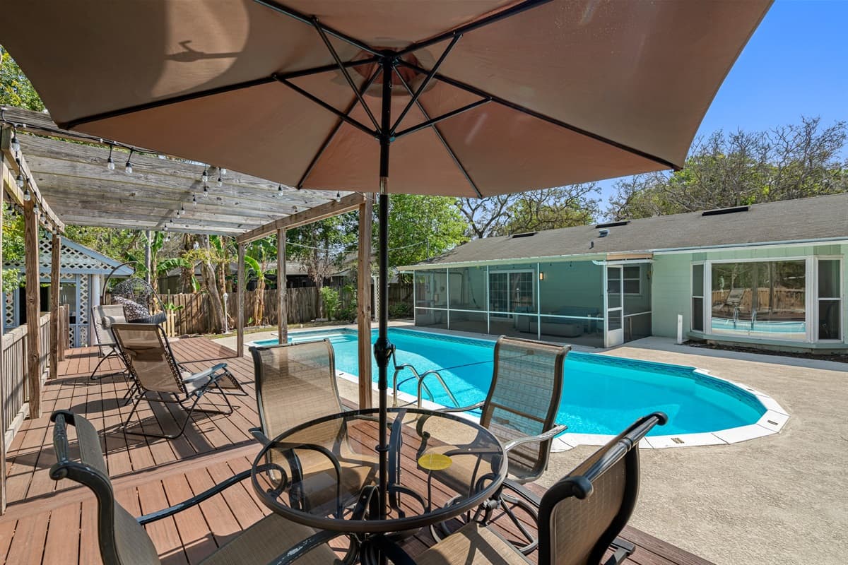 The loungers are perfect for soaking up the sun.