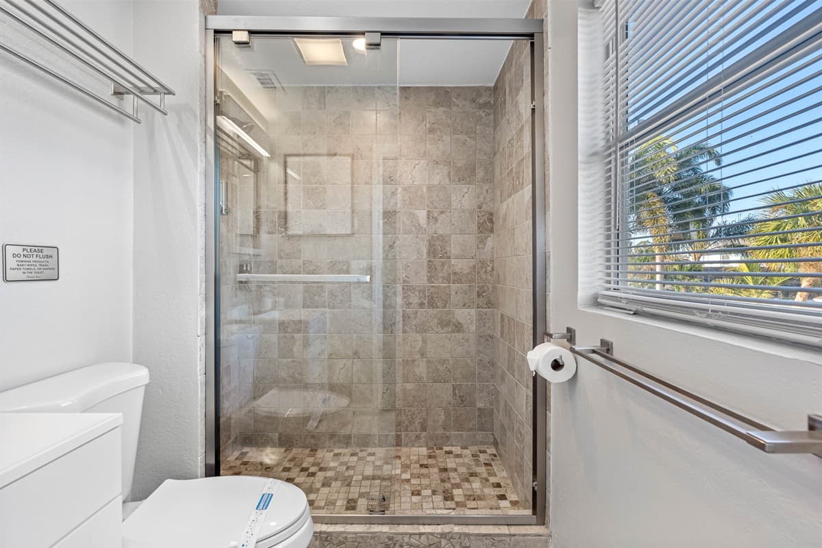 Enjoy a relaxing bath after in our amazing and spacious bathtub.