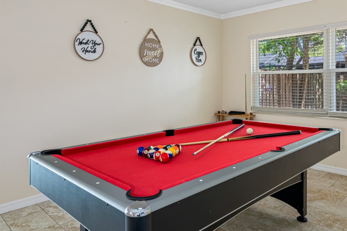 Challenge your friends and family to a game of pool!