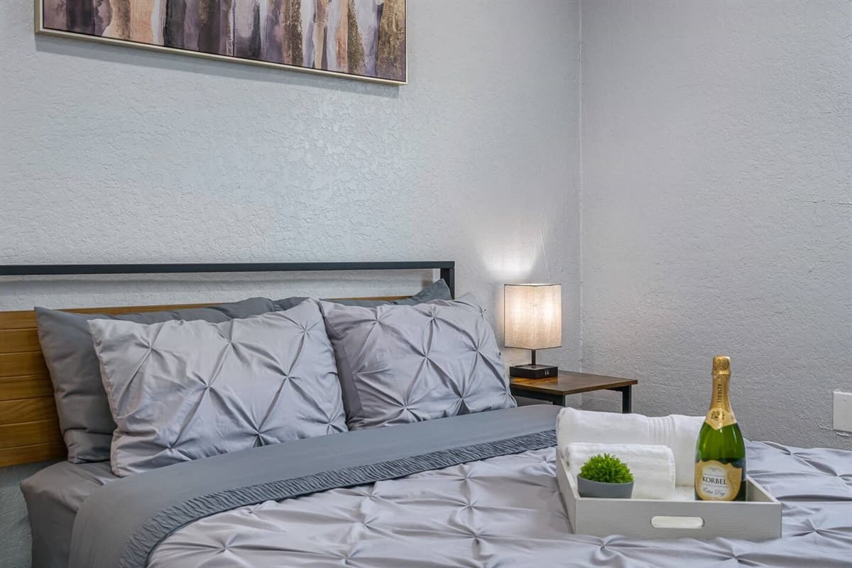 Have a great night's sleep after a long day with family in this amazing bedroom!
