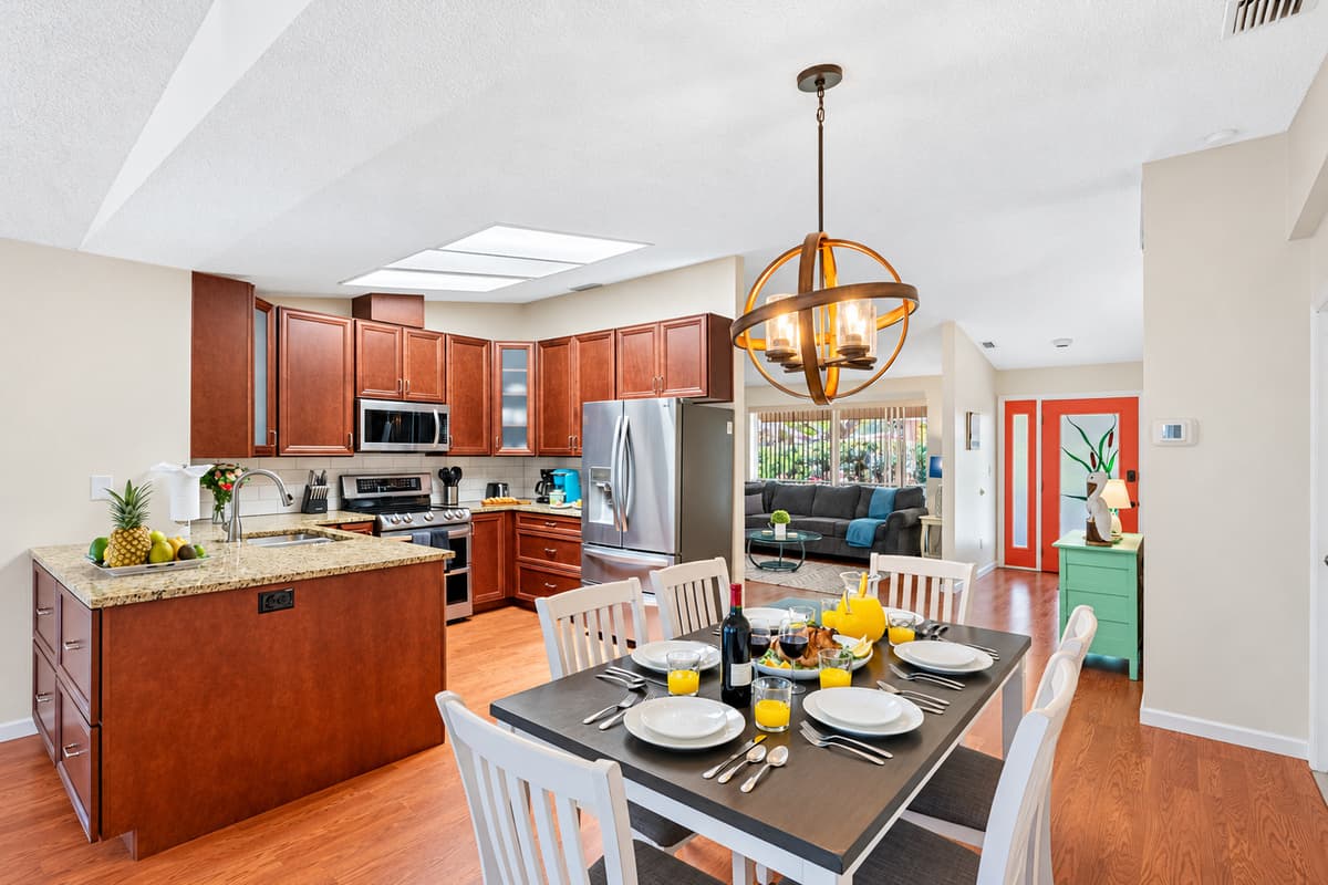 ​The kitchen is meticulously designed to cater to all your culinary endeavors.