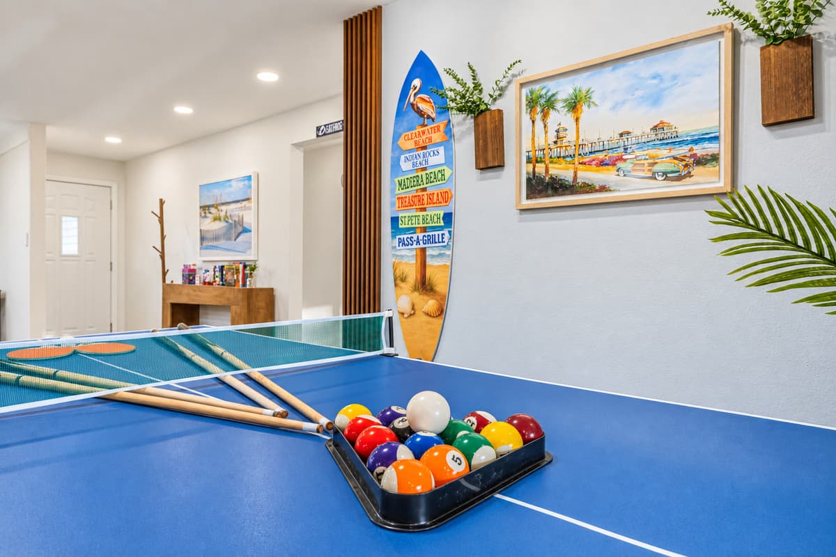 Game area featuring a pool table—perfect for friendly competition and entertainment 