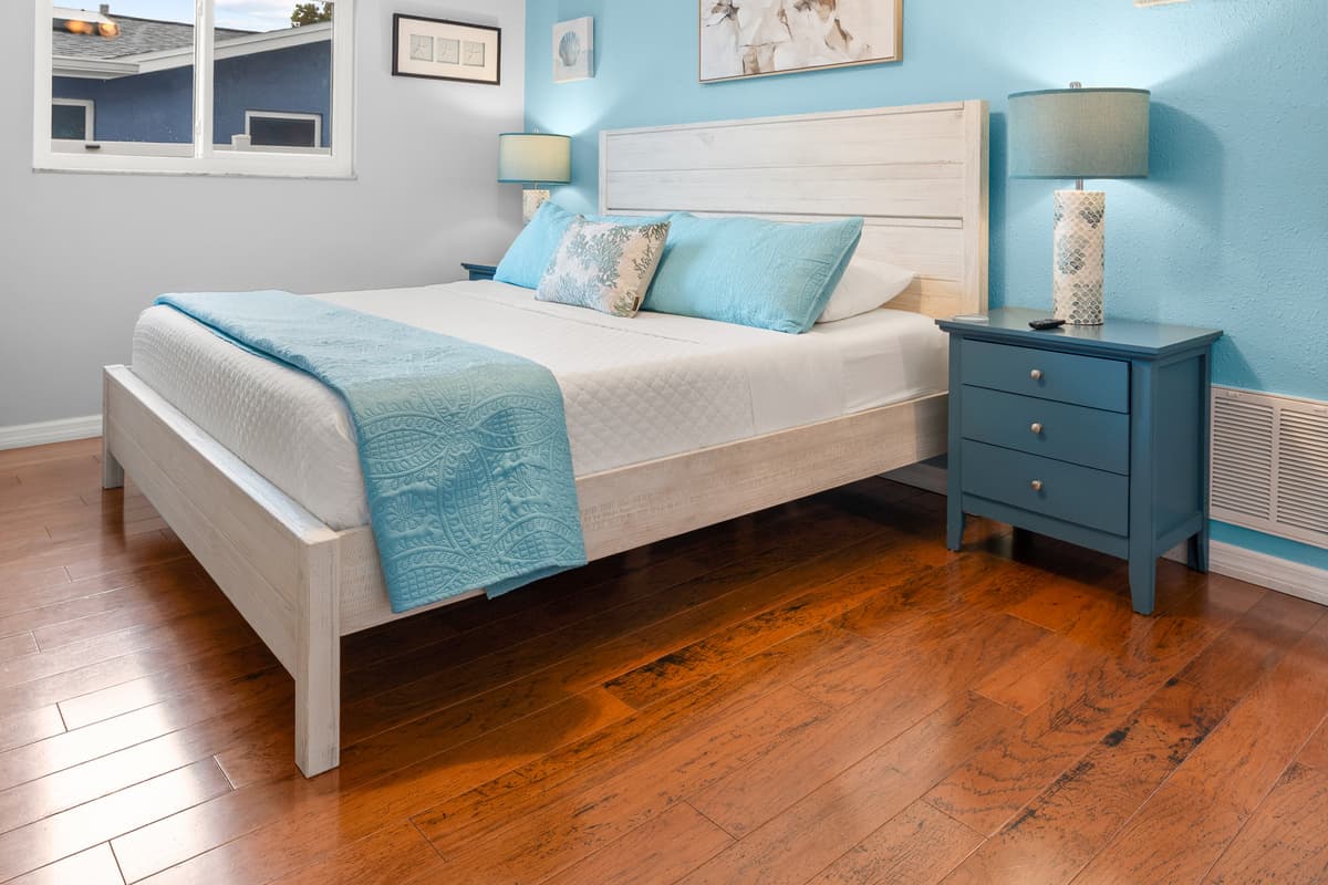 Bedroom details at Flamingo Palms.