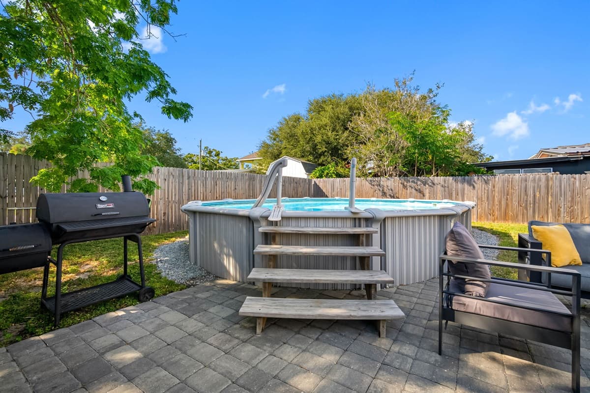 Beat the Florida heat with a refreshing swim steps away from your back door