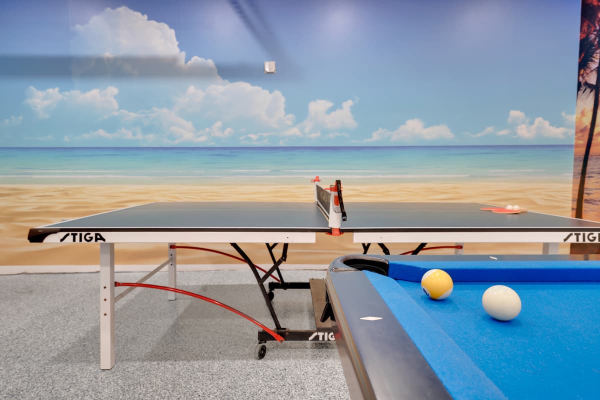 Ping-pong or table tennis? Whichever you call it, fun is guaranteed! Our table is set up and ready for your fastest serves and best rally shots. 