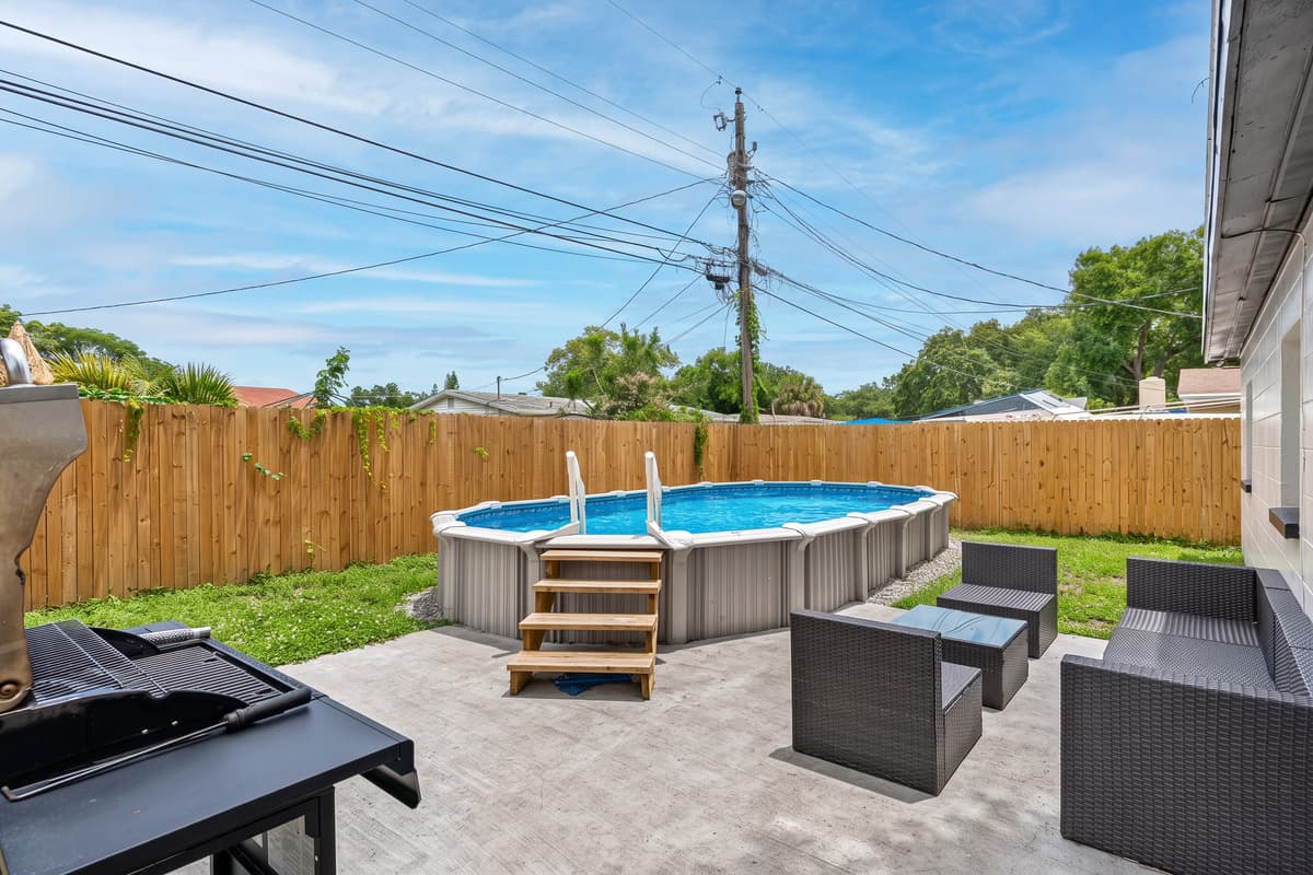 Kids have a great space to play and run around in our beautiful backyard!