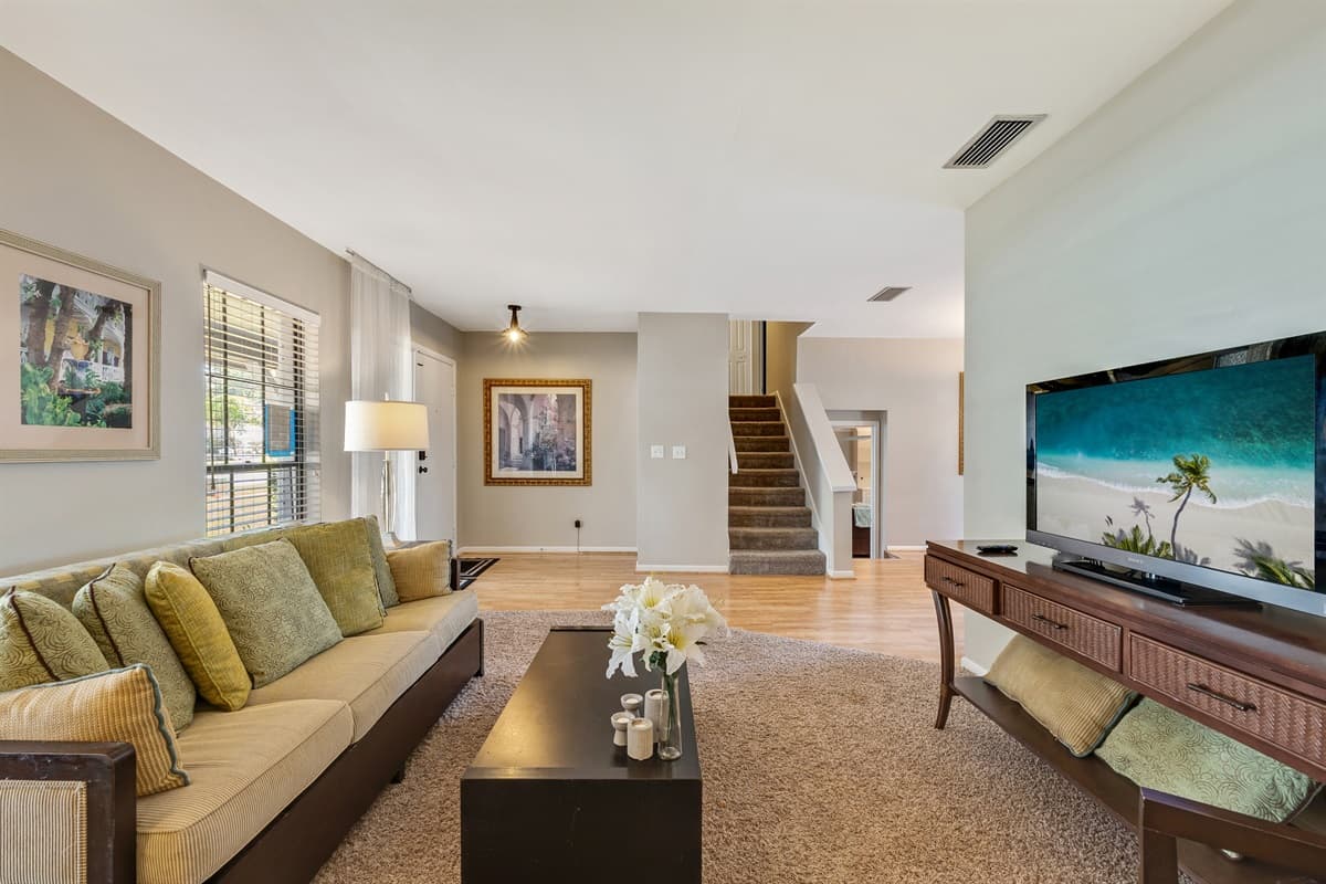 Sink into the sumptuous cushions of generously sized sofas and chairs.