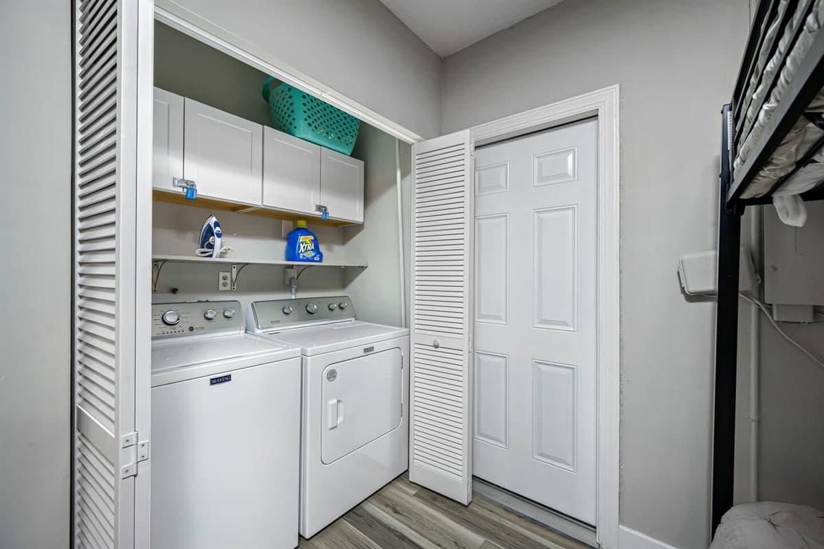 We wanted to make sure your stay would be as comfortable as possible so we provided a full-sized washer and dryer. Never worry about bringing home used and soiled clothes. Send us an inquiry as soon as possible!