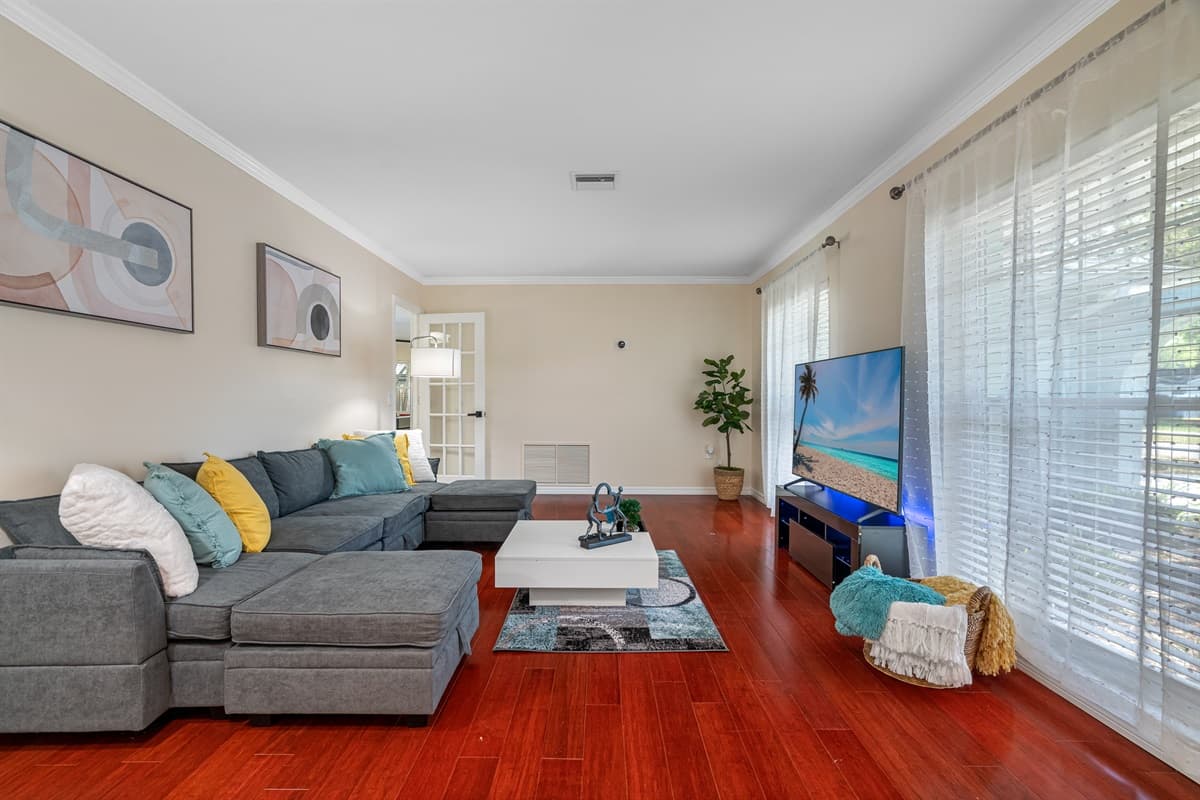 This luxurious space is the epitome of modern elegance, with a perfect balance of style and comfort.