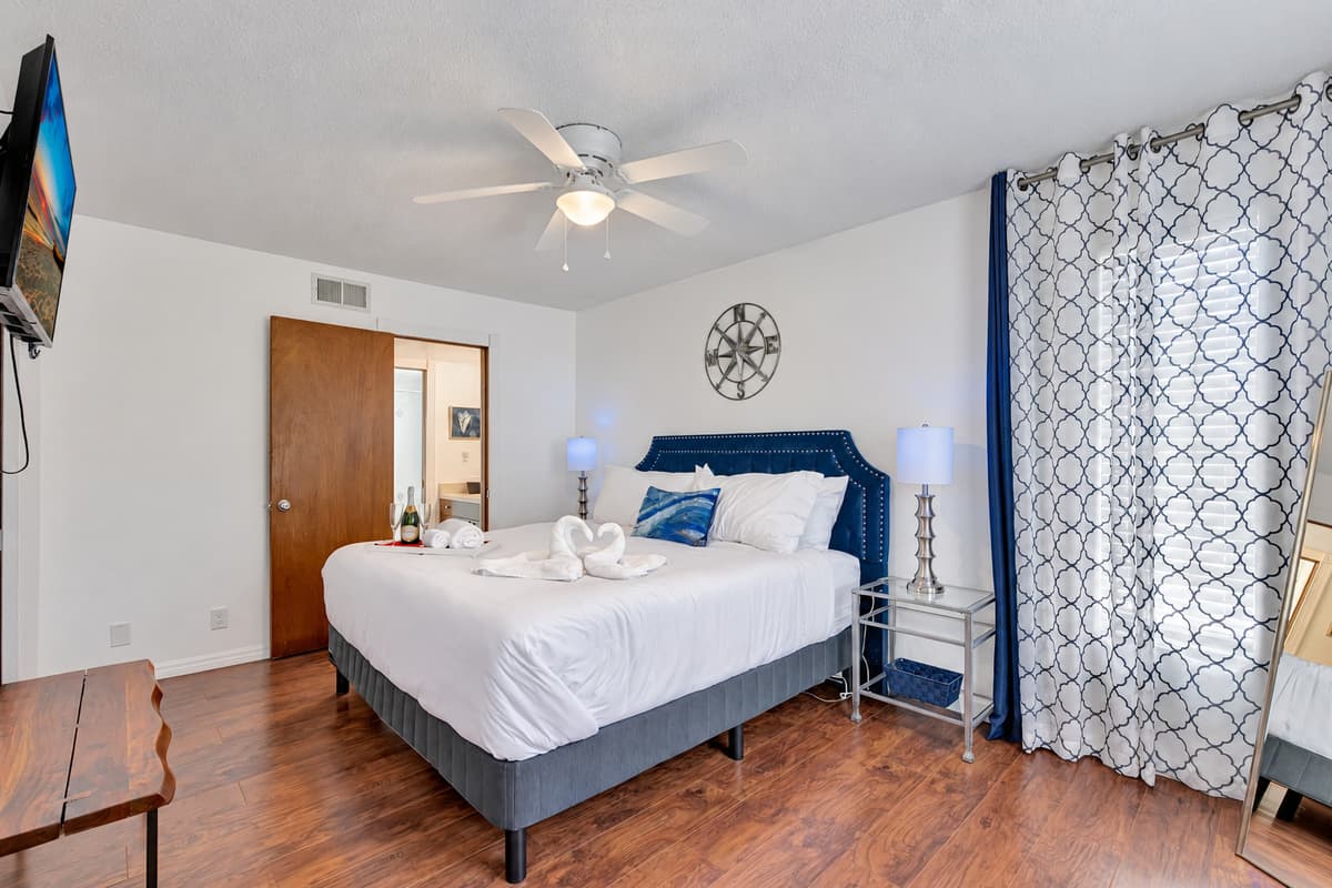 This elegant space is perfect for unwinding after a long day and ensuring a restful night's sleep.