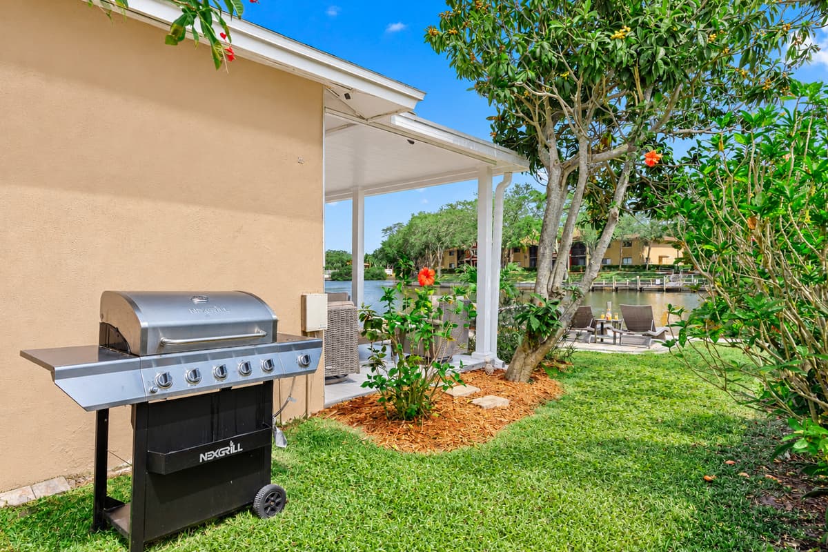 Adjacent to the patio, you'll find a dedicated grilling area, perfect for those delightful outdoor barbecues.