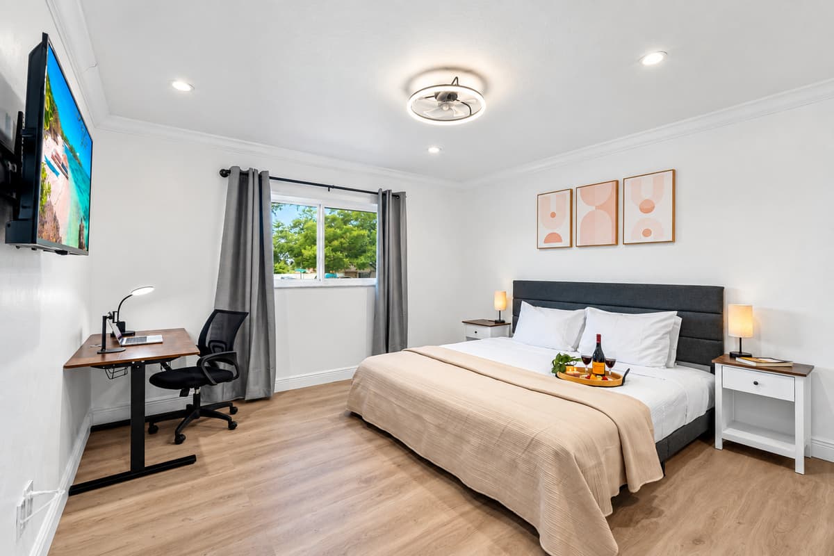 Neutral tones, natural light, and soft textures create a tranquil vibe for restful nights and relaxed mornings.