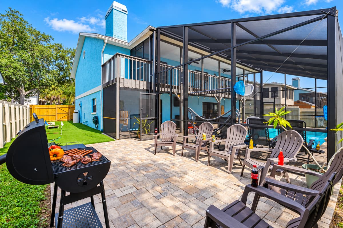 Kick back in one of the many lounge chairs, flip burgers on the grill, and enjoy your own private backyard retreat.