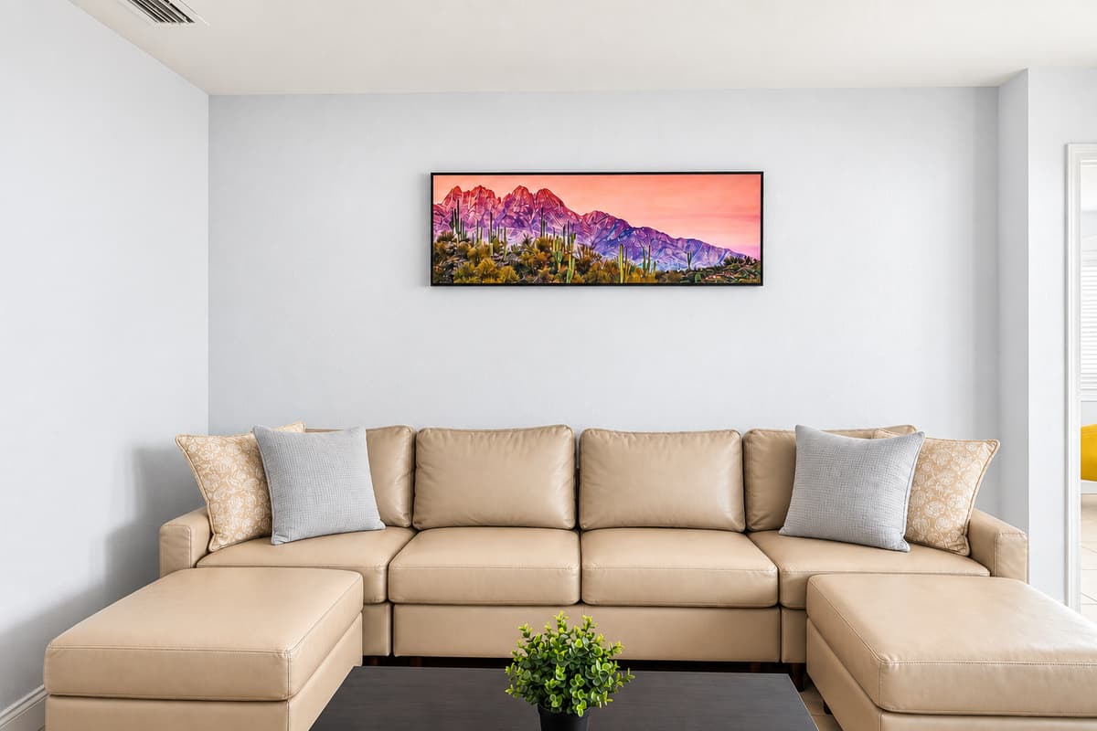 Cozy sectional sofa setup perfect for relaxing movie nights and group gatherings.