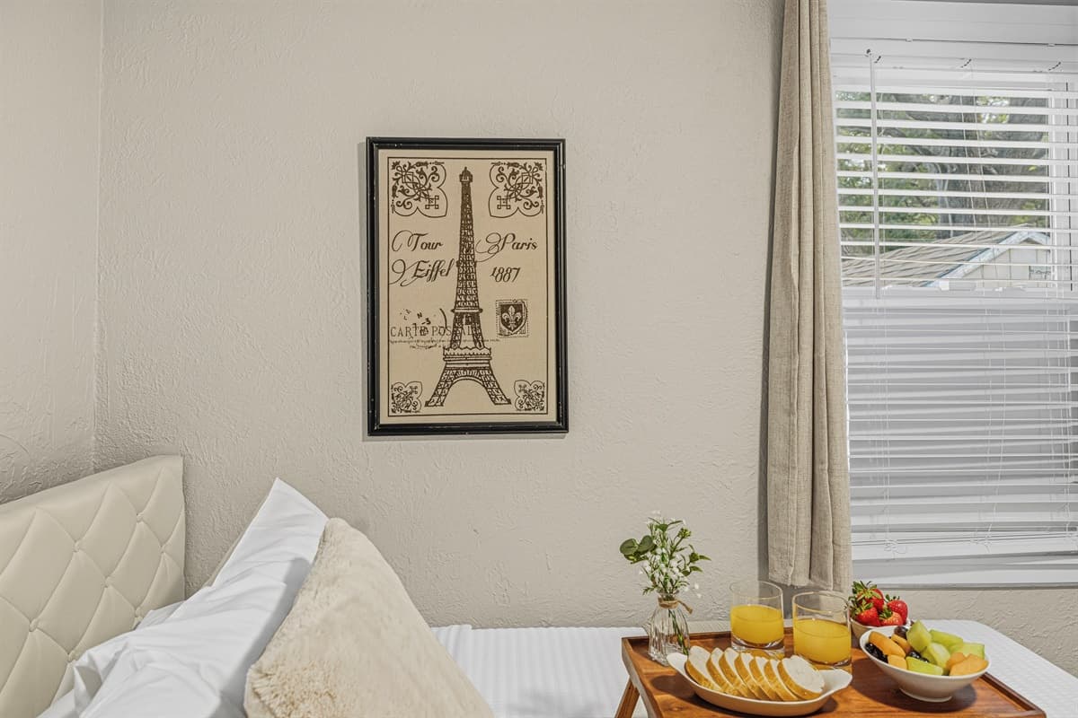 Charming bedroom detail with thoughtful touches and a relaxing setup for unwinding.