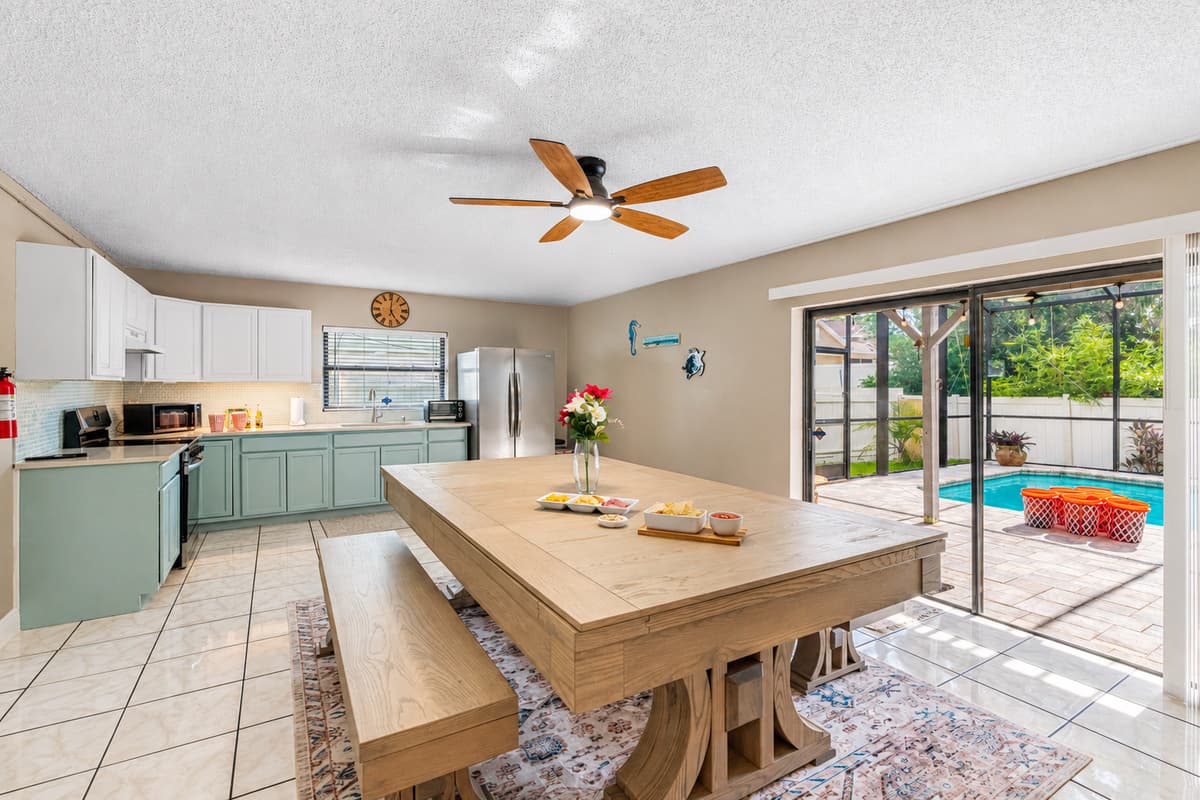 With plenty of room to cook, eat, and play, this space offers everything you need to make your vacation as fun and functional as possible.
