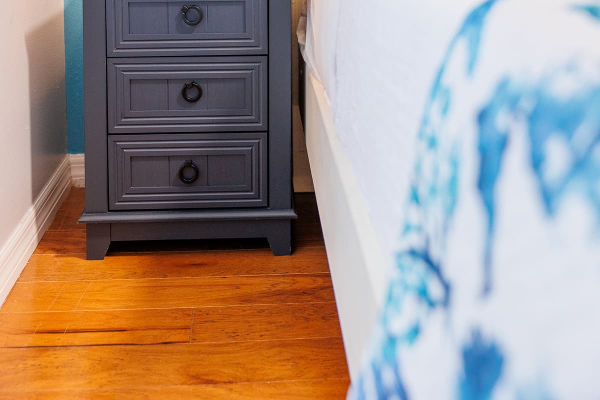 Bedroom details at Flamingo Palms.
