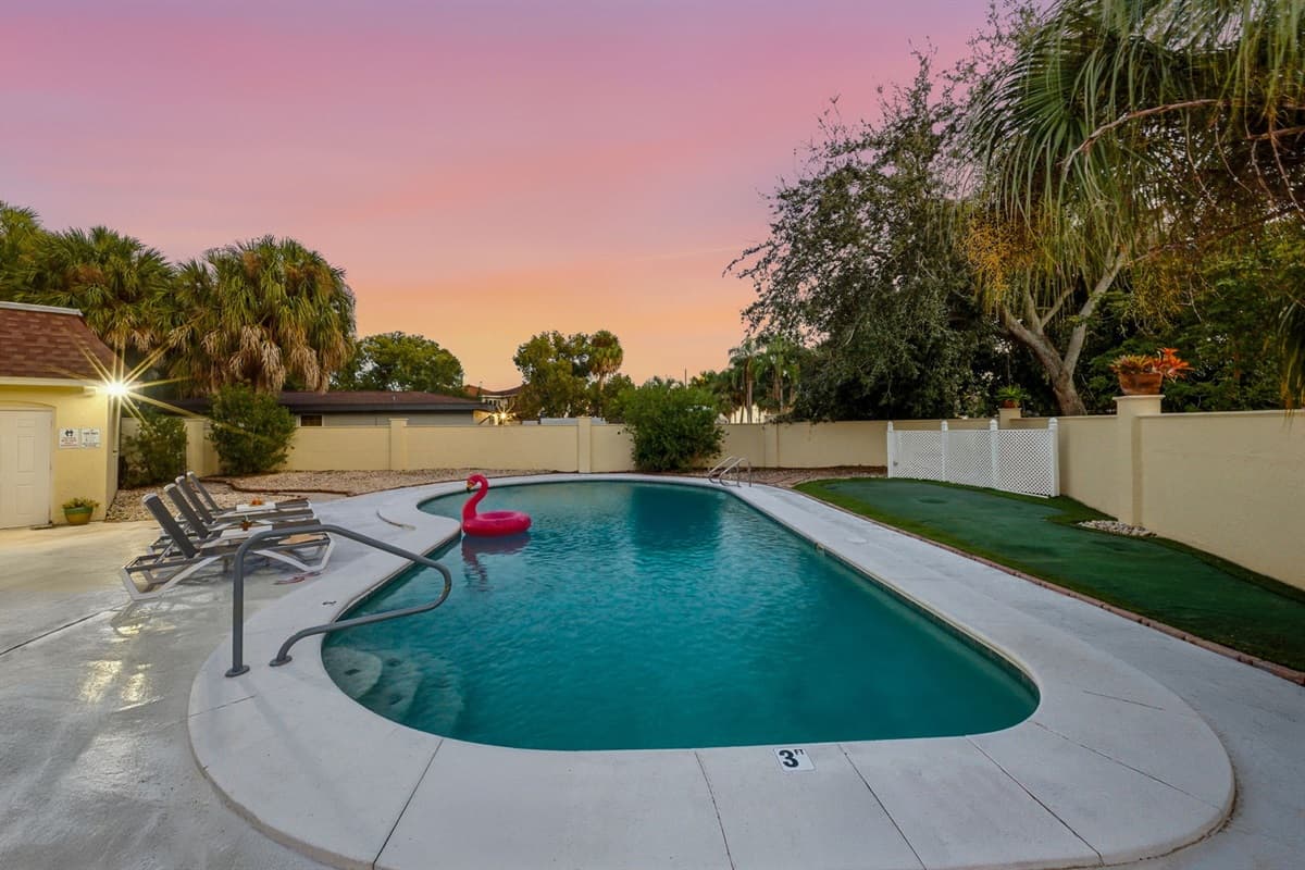 Watch the sunset paint the sky as you relax by the pool — the perfect ending to another beautiful Florida day.