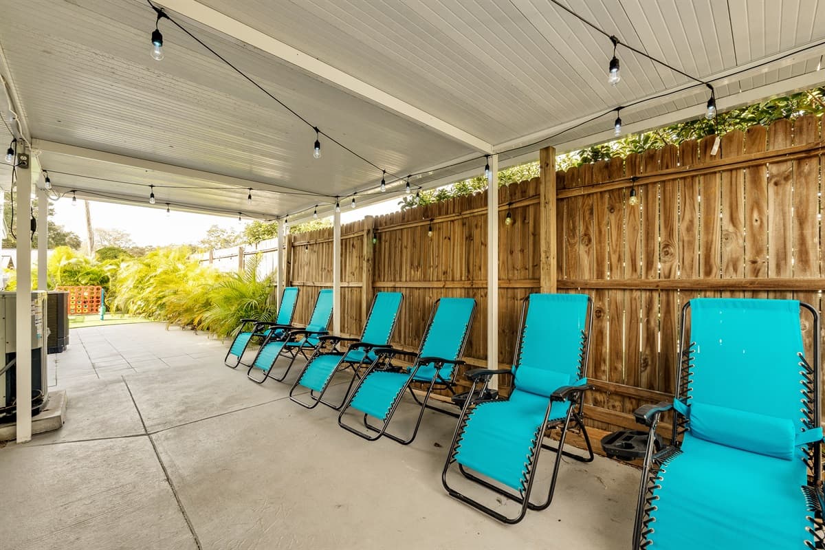 Extend your outdoor experience with our additional seating options in the backyard.