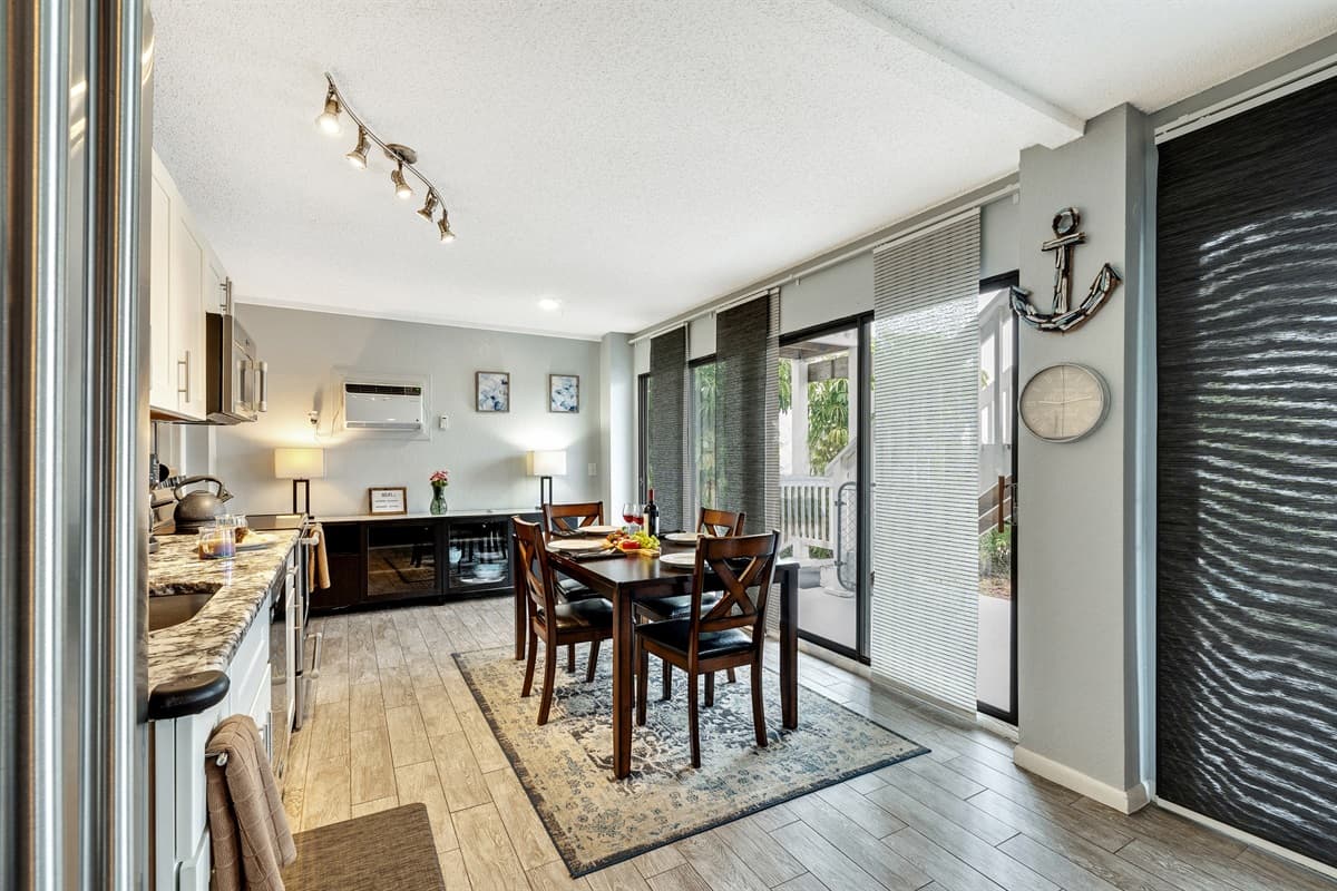 Whether it's a family meal or a gathering of friends, this dining area is perfect for enjoying delicious meals and engaging conversations.