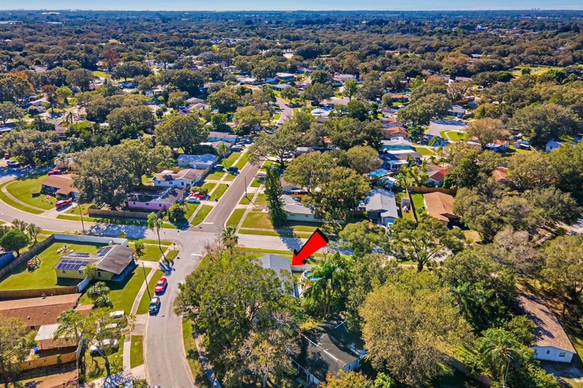 Aerial view if our safe and beautiful neighborhood. Enjoy the view outside showcasing lovely properties in the area. Do you like this property? Don't hesitate and send us an inquiry as soon as possible!