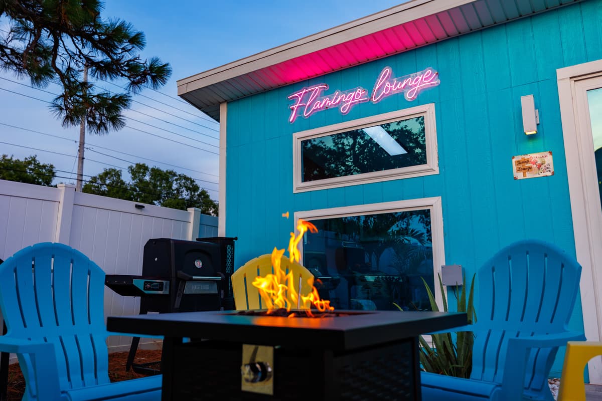 Inside the Flamingo Lounge.