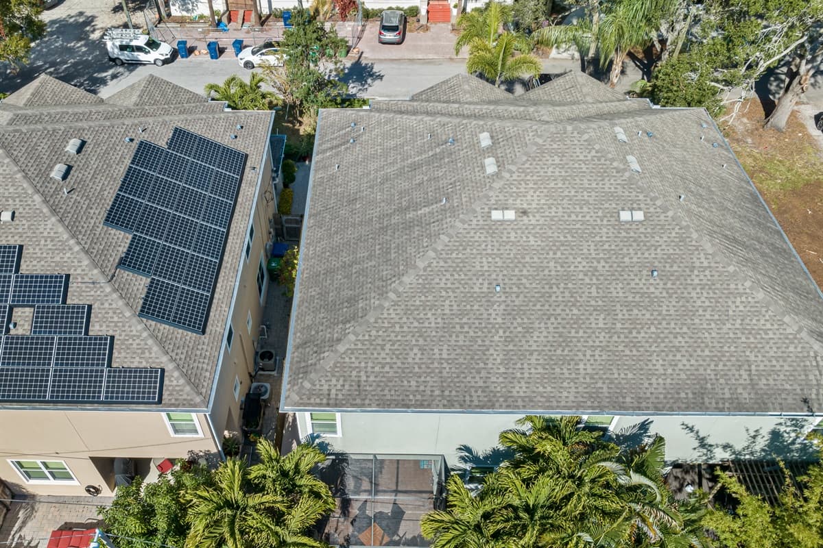 Aerial top view of our beautiful house showcasing our gorgeous fully fenced backyard and lovely pool. The property is surrounded by trees and is fully fenced. If you are interested in this property, send us an inquiry as soon as possible.