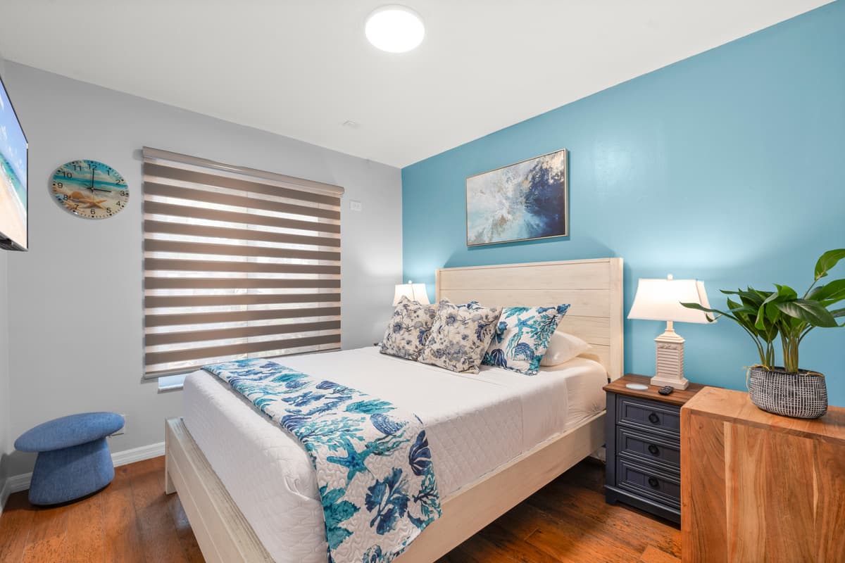 Bedroom details at Flamingo Palms.