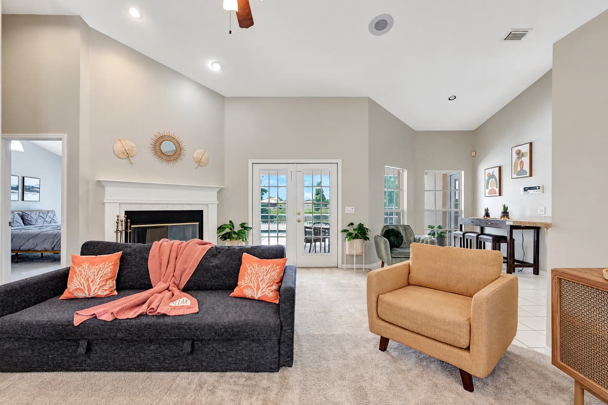 In our living room, every detail has been thoughtfully considered to create a space that exudes both comfort and aesthetic appeal.