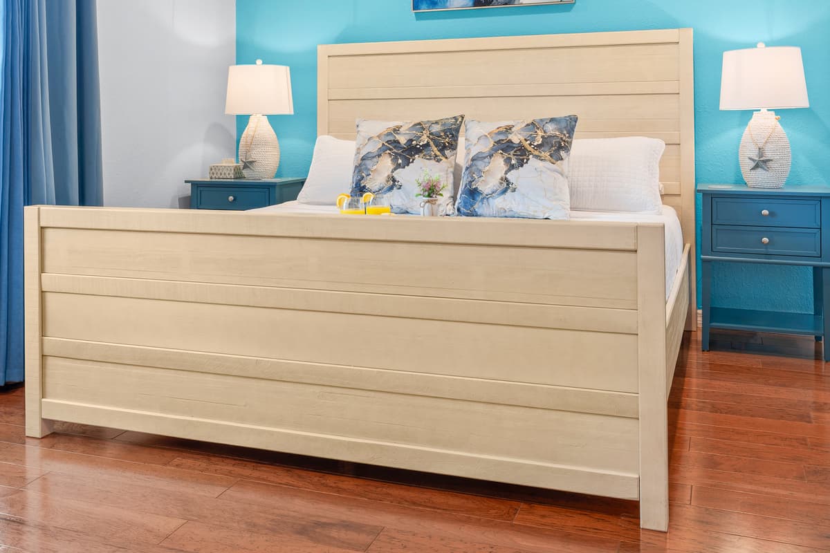Bedroom details at Flamingo Palms.