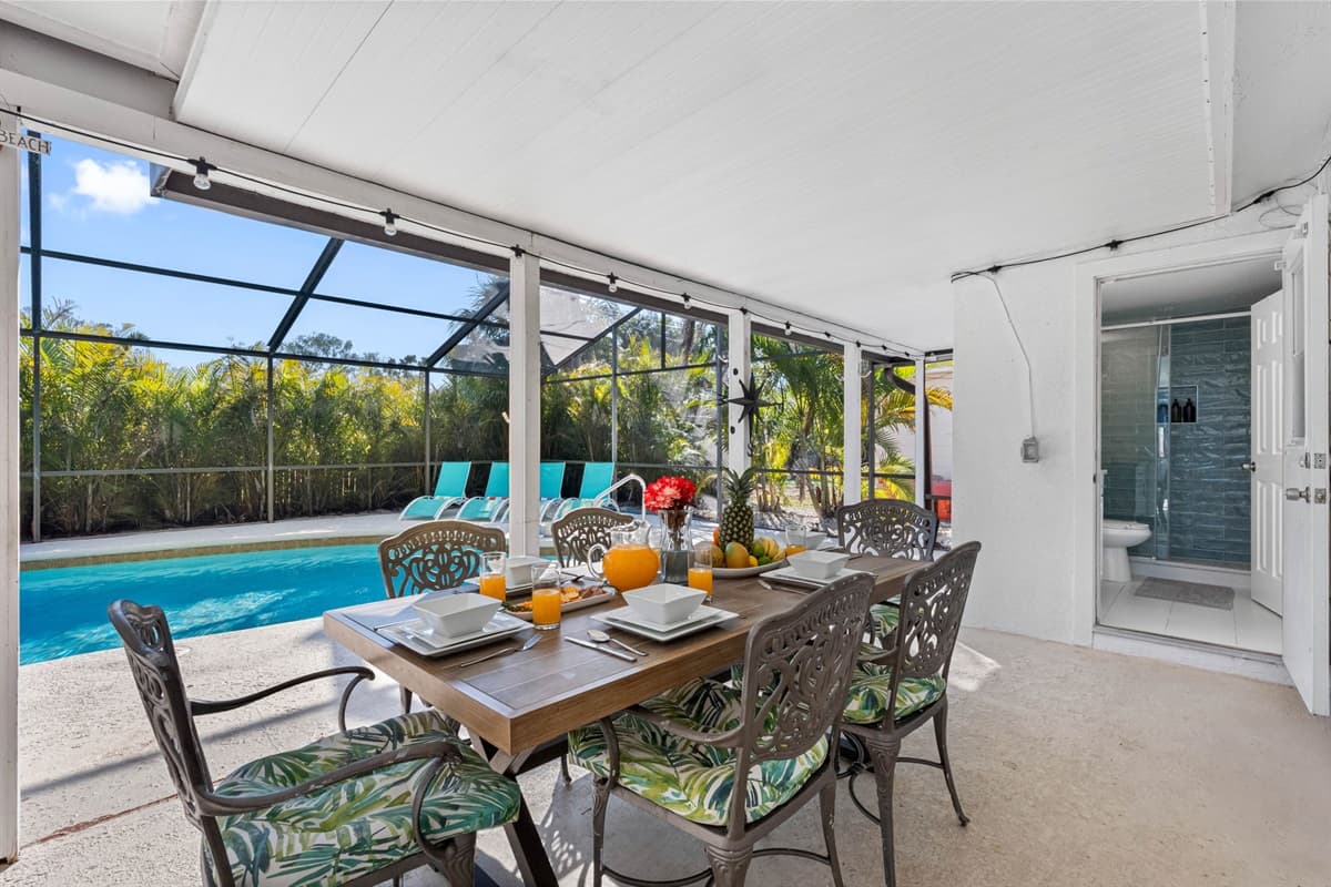 The poolside ambiance adds to the charm, making breakfast under the morning sun or a candlelit dinner under the stars truly special.