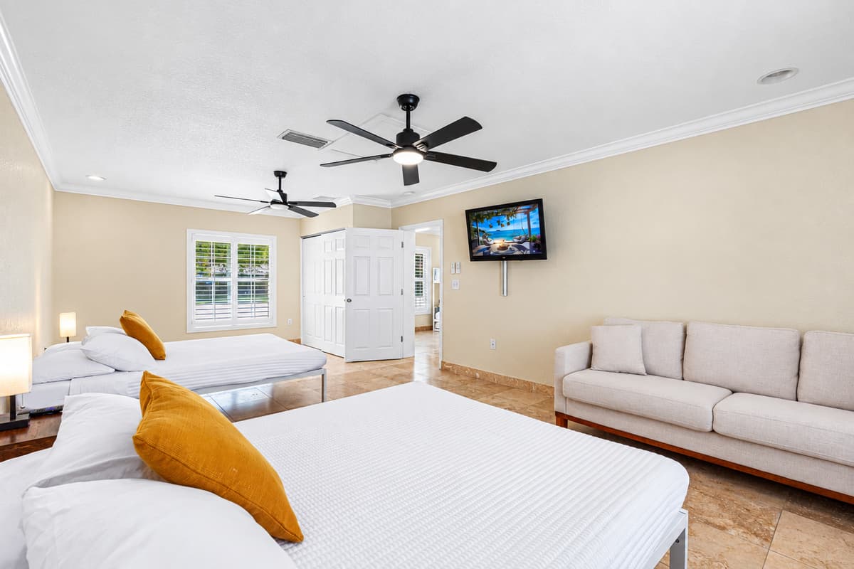 With its open layout, this room offers plenty of space to spread out and relax, making it ideal for larger groups or those who simply appreciate a bit of extra room.