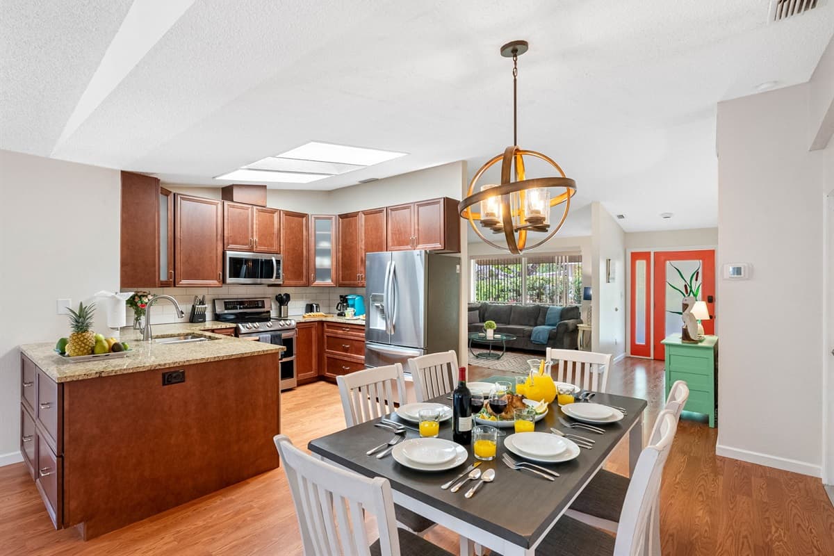 ​The kitchen is meticulously designed to cater to all your culinary endeavors.