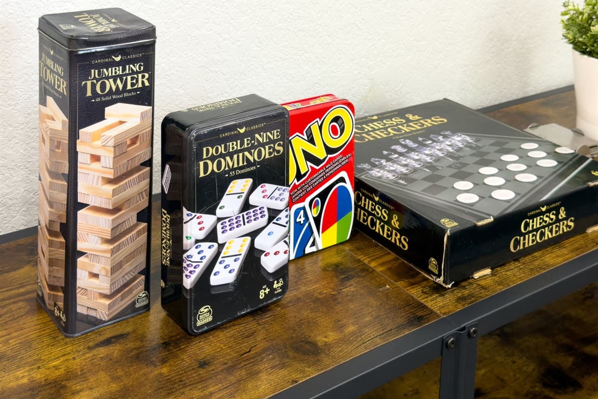 From UNO to Jenga and Dominoes, there’s something here for all ages to enjoy!