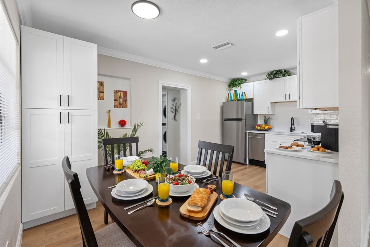 This charming dining nook offers the perfect backdrop for meaningful moments and everyday comfort.