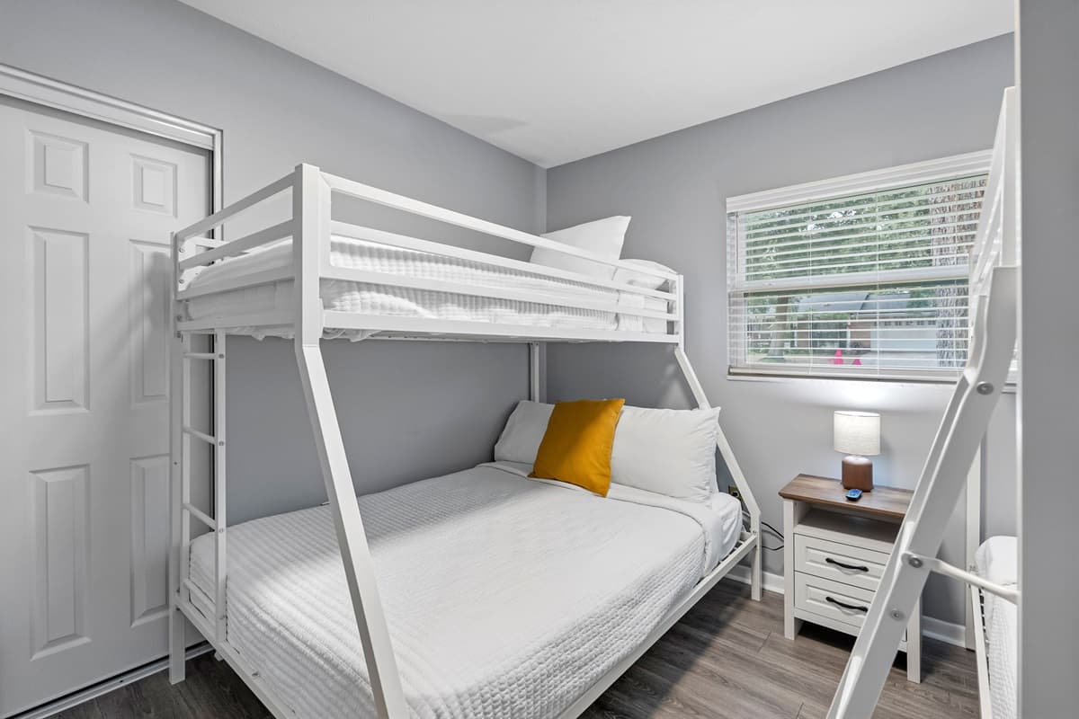 Fun and functional bunk room perfect for kids, teens, or extra guests.