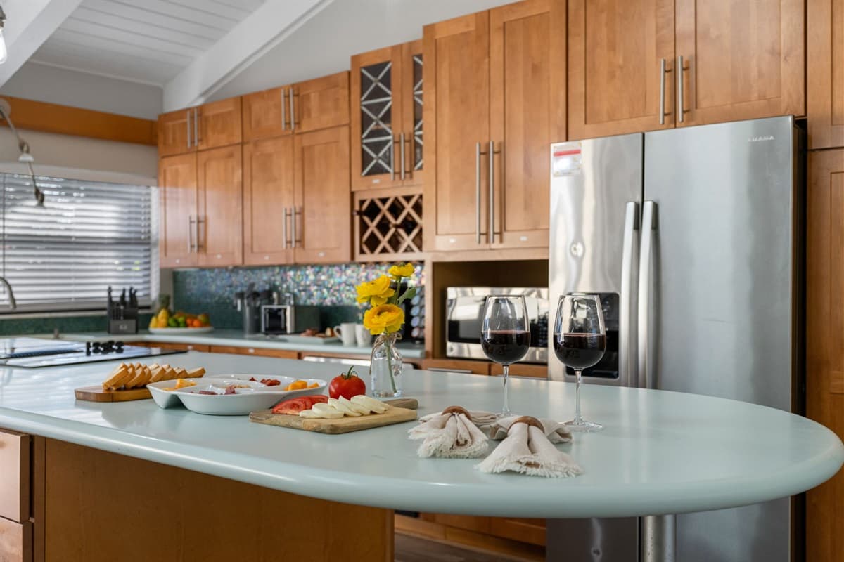 Gather around the oversized island for food, laughter, and memories that last well beyond your stay.