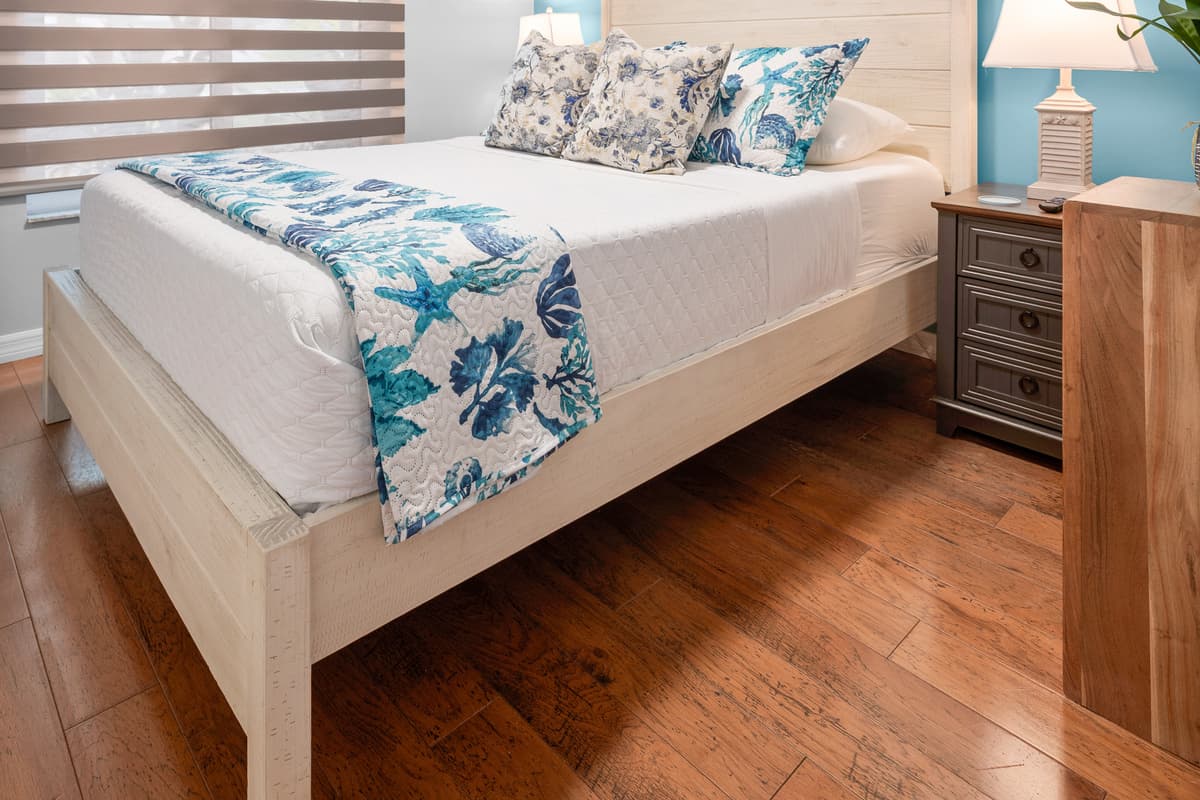 Bedroom details at Flamingo Palms.